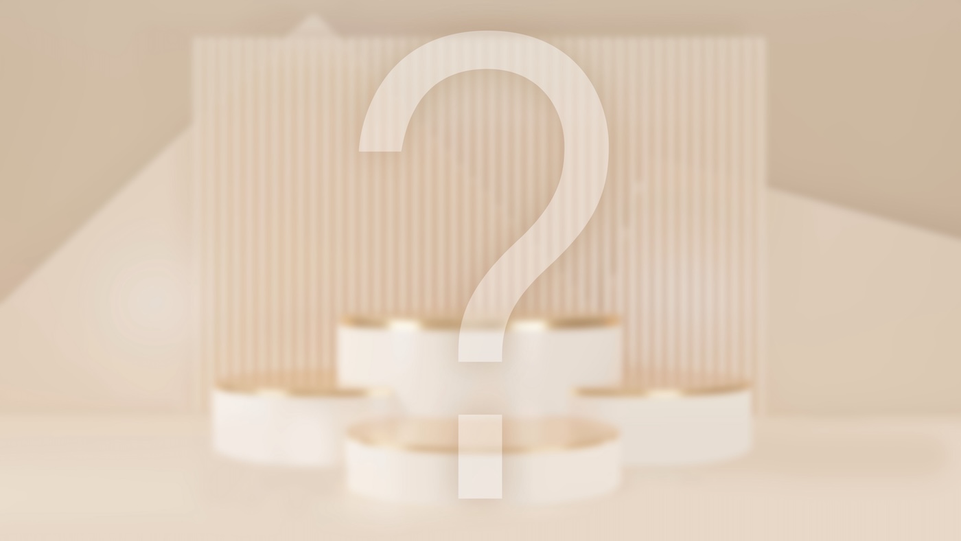 3D rendering of pink and gold pedestal podium,minimal podium blank space for beauty cosmetic product